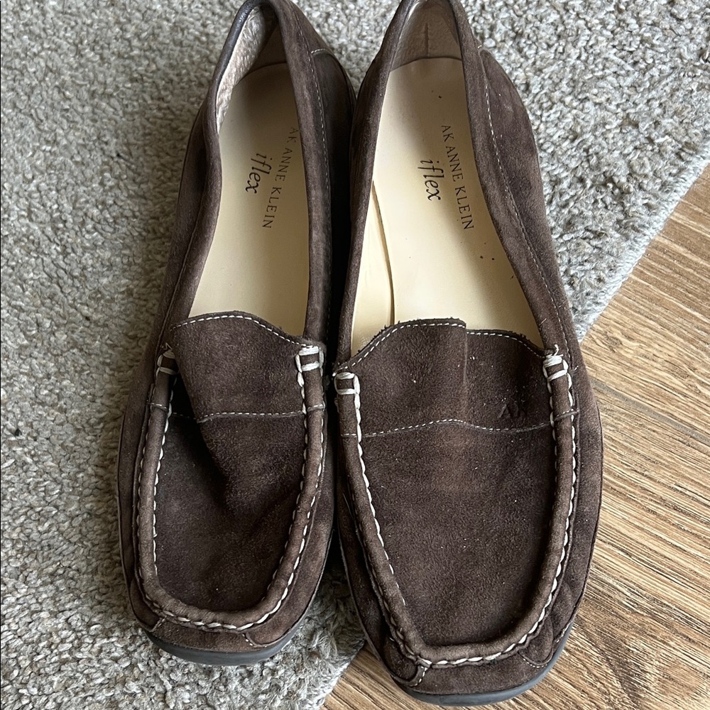 Anne Klein Dark Brown women’s  Suede Loafers